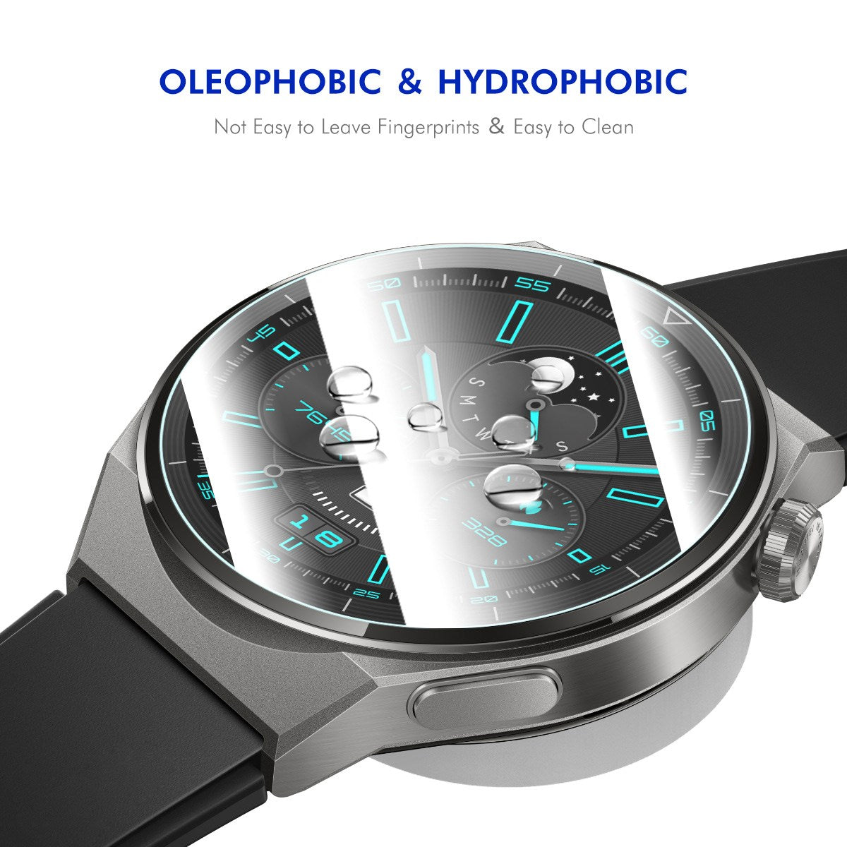 Samsung Galaxy Watch 8 (44mm) Skjermbeskytter i Herdet Glass - 2 Stk. - Gjennomsiktig