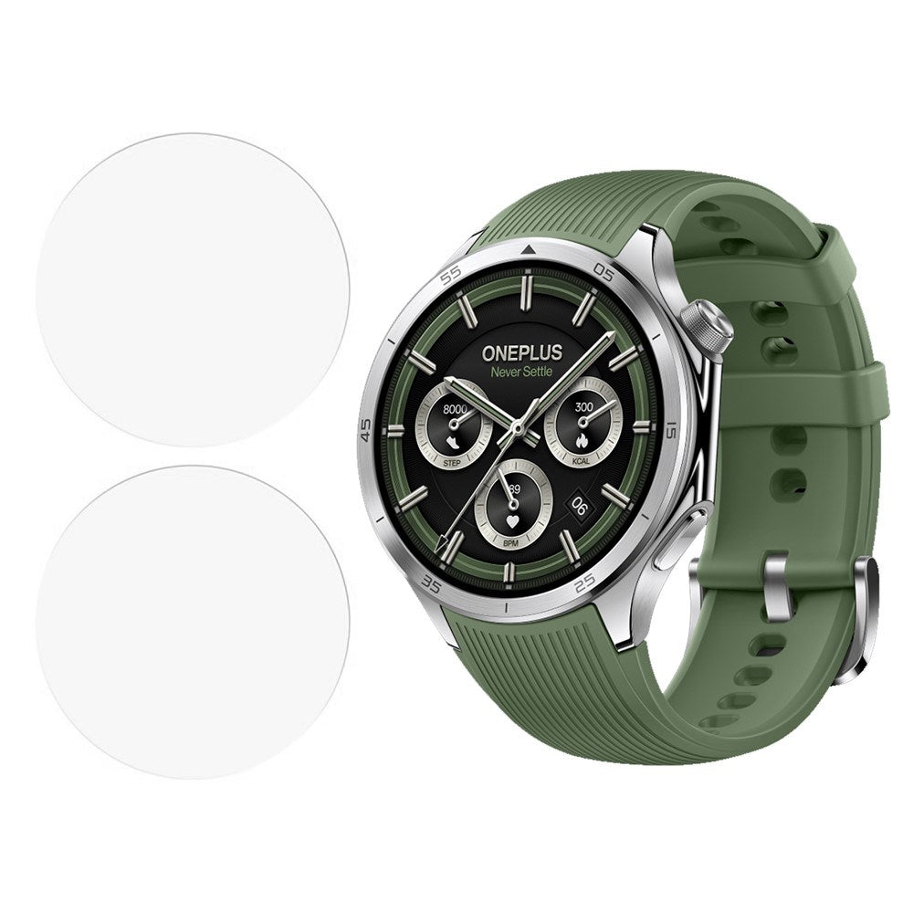 OnePlus Watch 3 (46mm) Skjermbeskytter i Herdet Glass - 2 stk. - Gjennomsiktig
