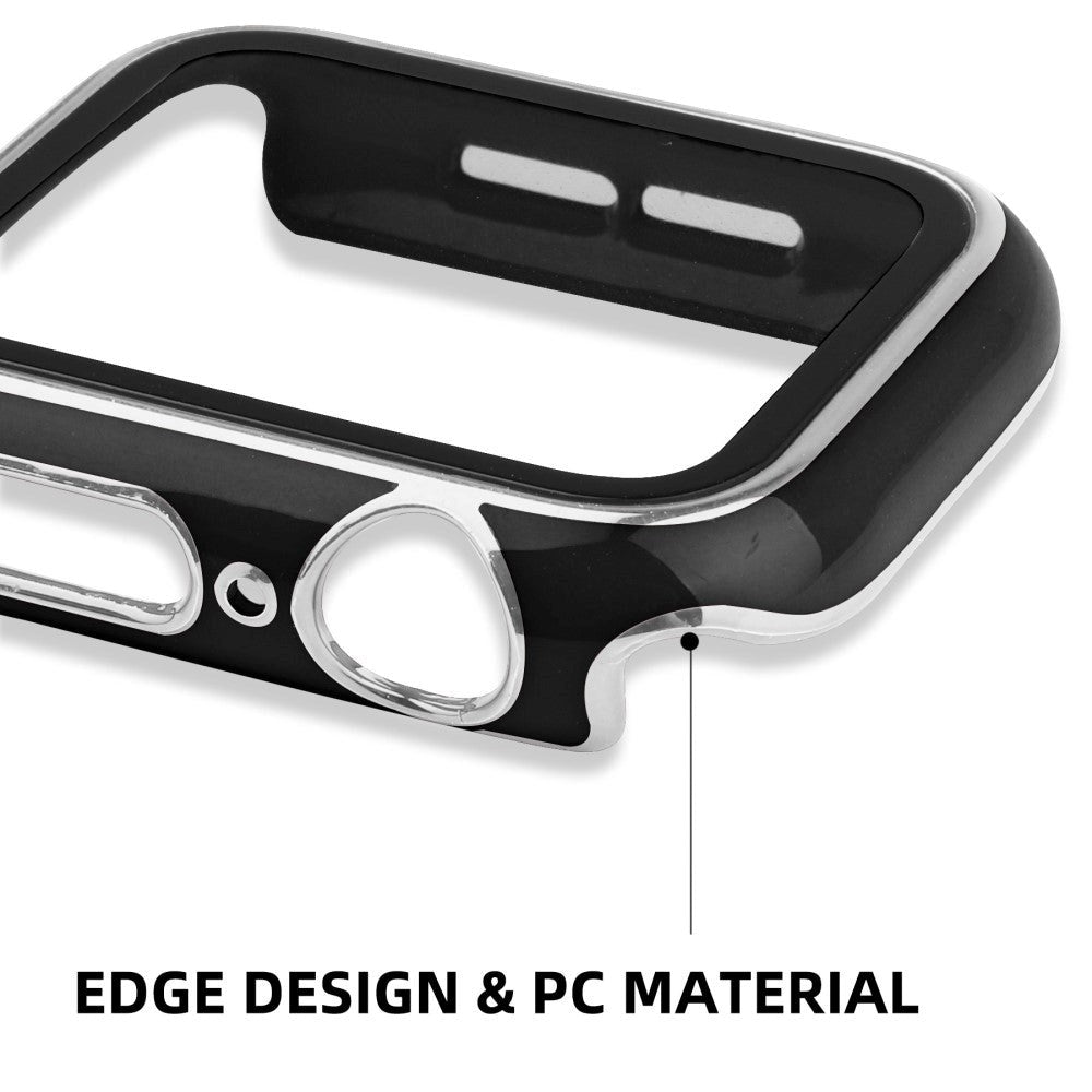 Apple Watch Ultra 3/2/1 (49mm) Hard Plastic Case m. Innebygd Skjermbeskyttelse - Svart / Sølv