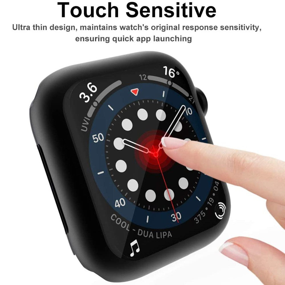 Apple Watch Ultra 3 / 2 / 1 (49mm) Fleksibelt Plast Deksel m. Skjermbeskyttelse - Svart