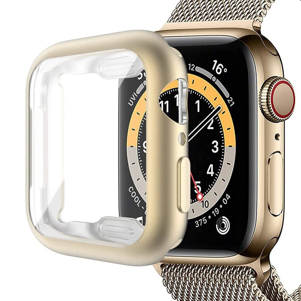 Apple Watch Ultra 3 / 2 / 1 (49mm) Fleksibelt Plast Deksel m. Skjermbeskyttelse - Gull