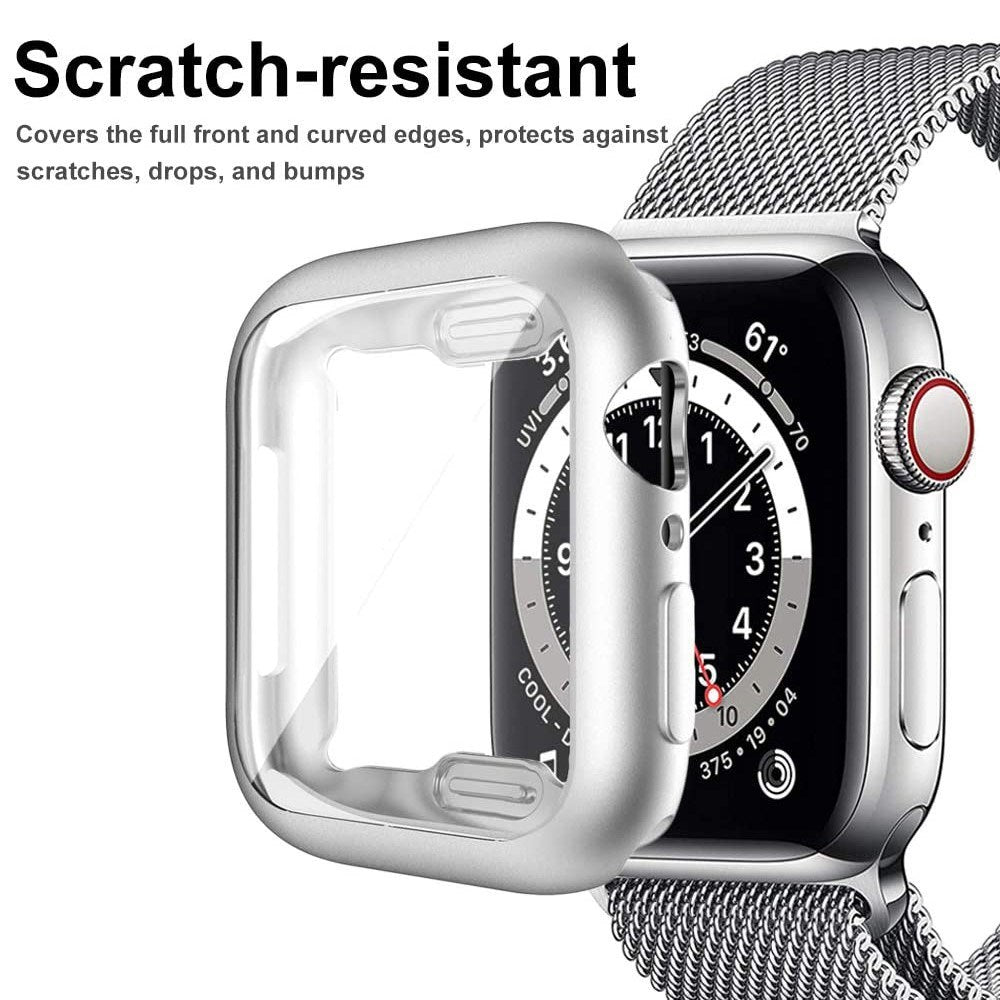 Apple Watch Ultra 3 / 2 / 1 (49mm) Fleksibelt Plast Deksel m. Skjermbeskyttelse - Sølv