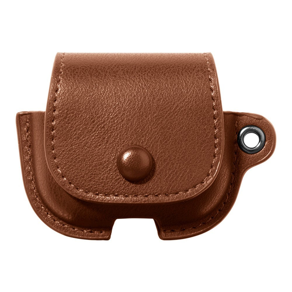 Apple AirPods (3. Gen.) Kunstskinn Deksel m. Knappelukking - Lysebrun