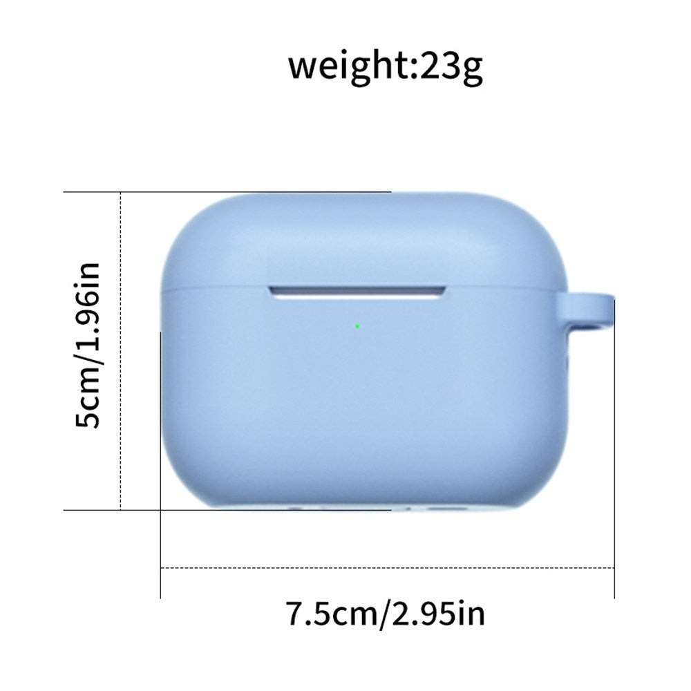 Apple AirPods Pro (3. gen.) Silikon Deksel med Karabinkrok – Blågrå