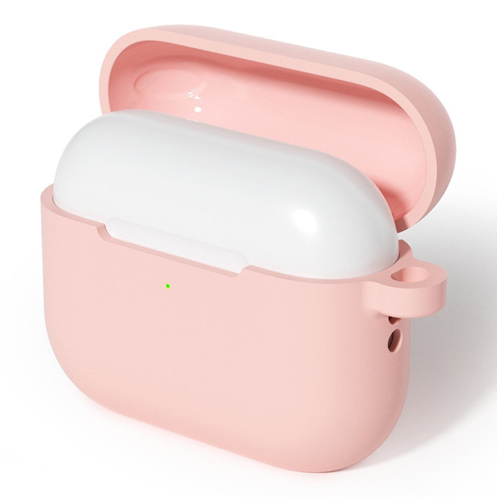 Apple AirPods Pro (3. gen.) Silikon Deksel med Karabinkrok – Rosa