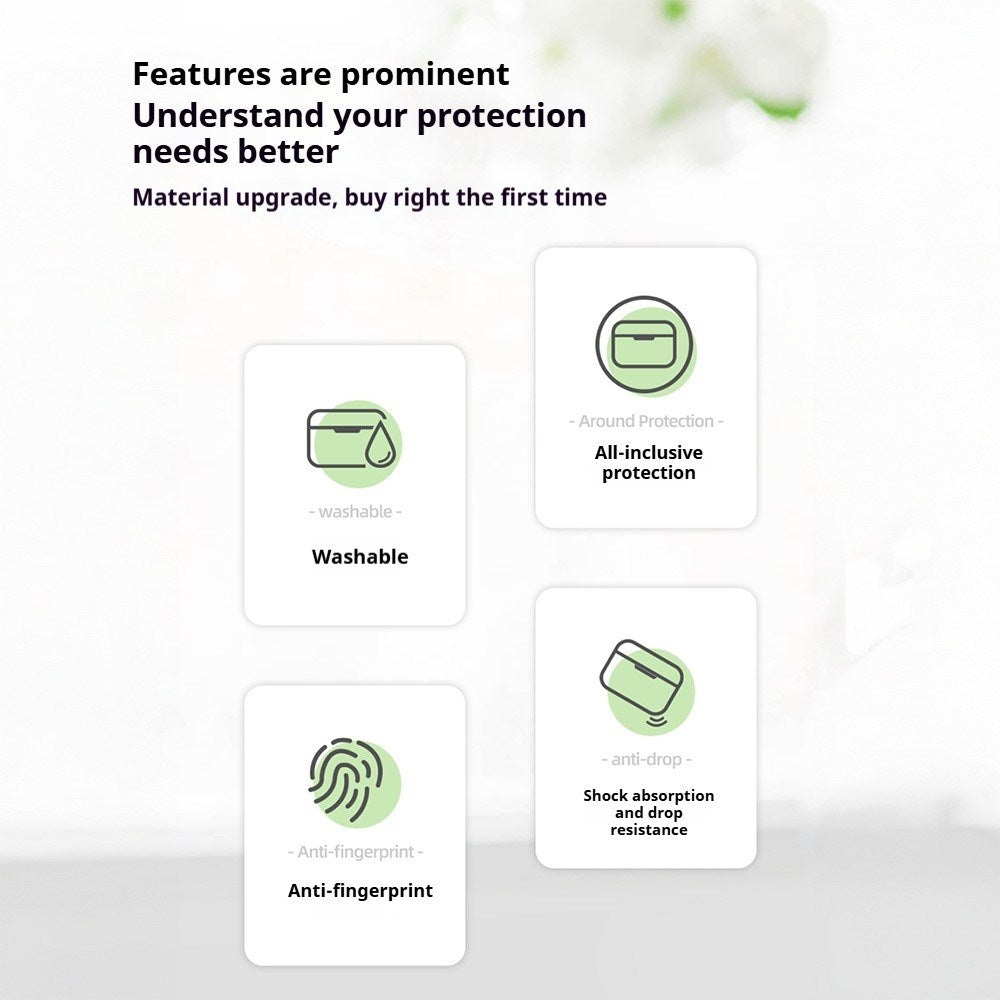 Apple AirPods Pro (3. gen.) Silikon Deksel med Karabinkrok – Grå