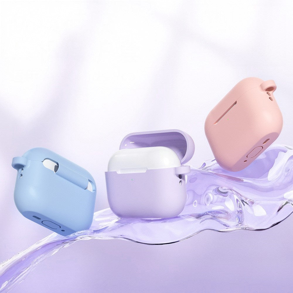 Apple AirPods Pro (3. gen.) Silikon Deksel med Karabinkrok – Grå