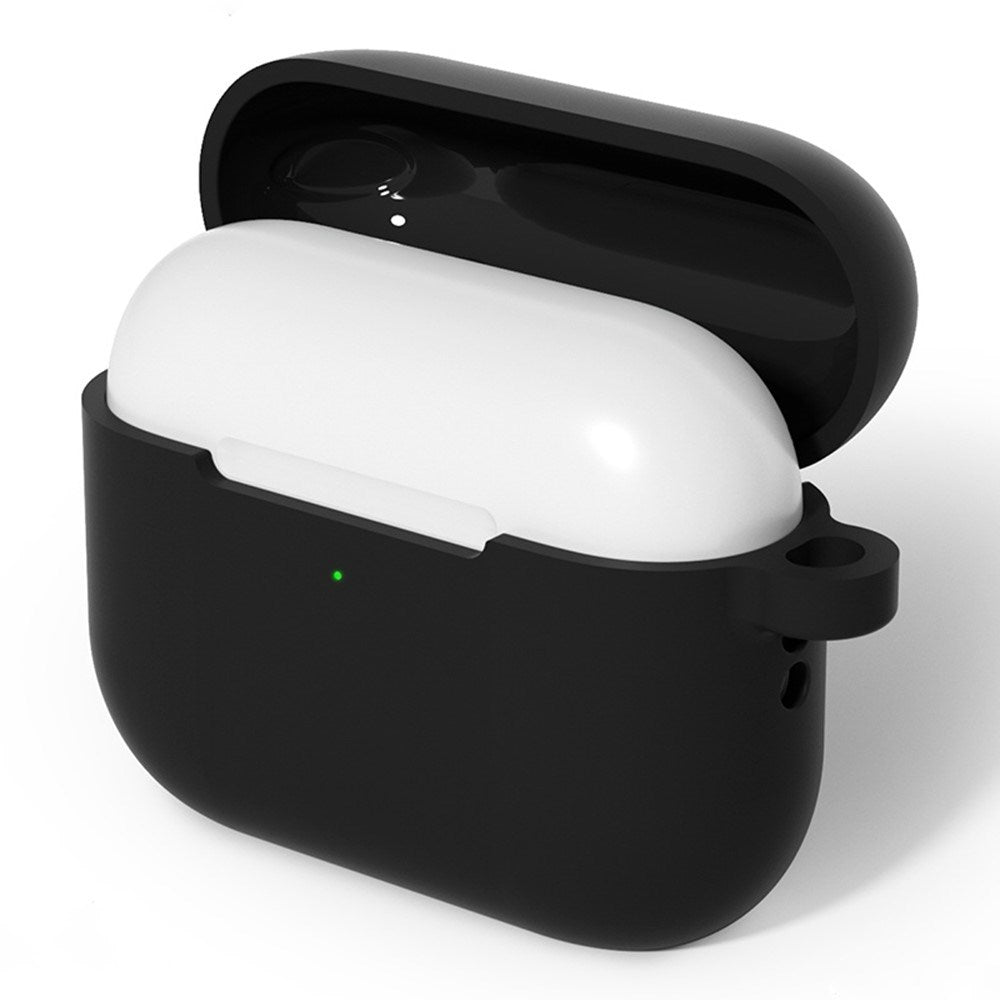 Apple AirPods Pro (3. gen.) Silikon Deksel med Karabinkrok – Svart
