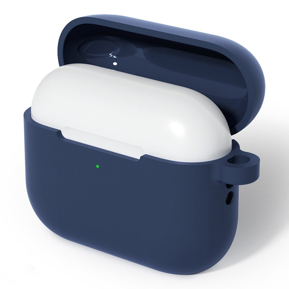 Apple AirPods Pro (3. gen.) Silikon Deksel med Karabinkrok – Mørk Blå