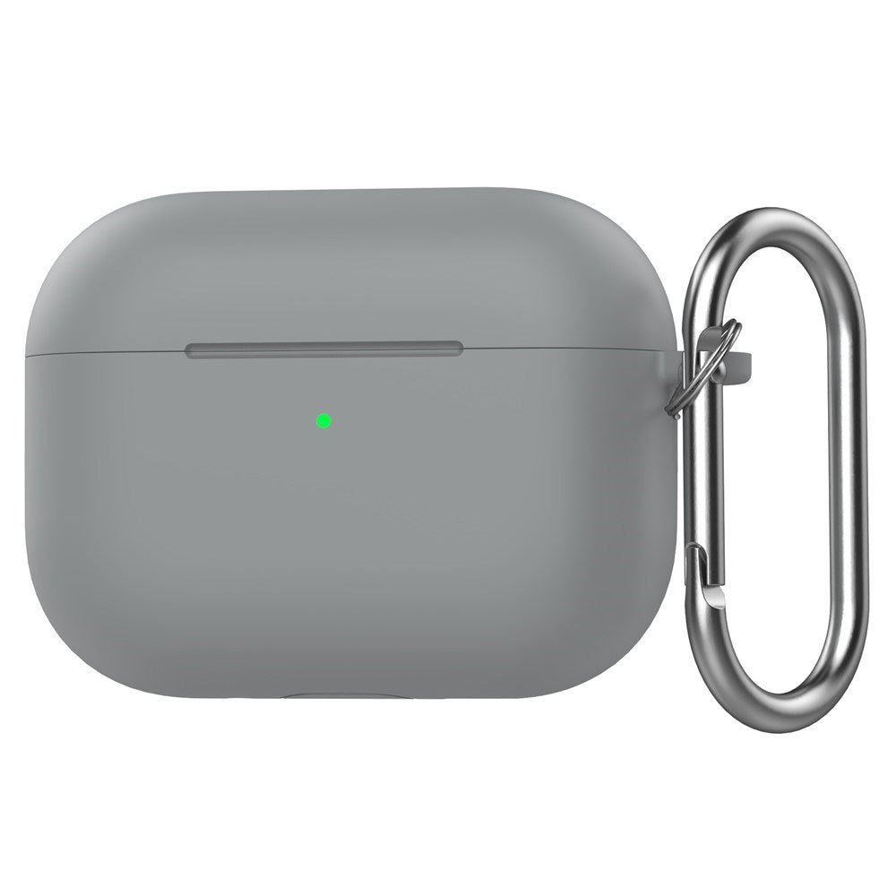 Apple AirPods Pro (3. gen.) Silikon Deksel - Karabinkrok - Grå