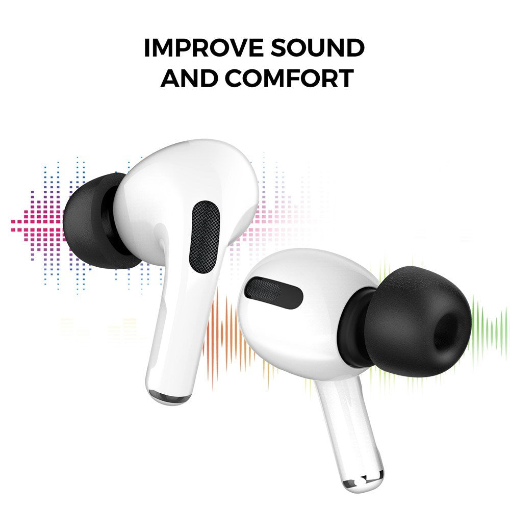 AirPods Pro (1. & 2. Gen.) AHASTYLE Memory Foam Ørepropper – S / M / L – Hvit