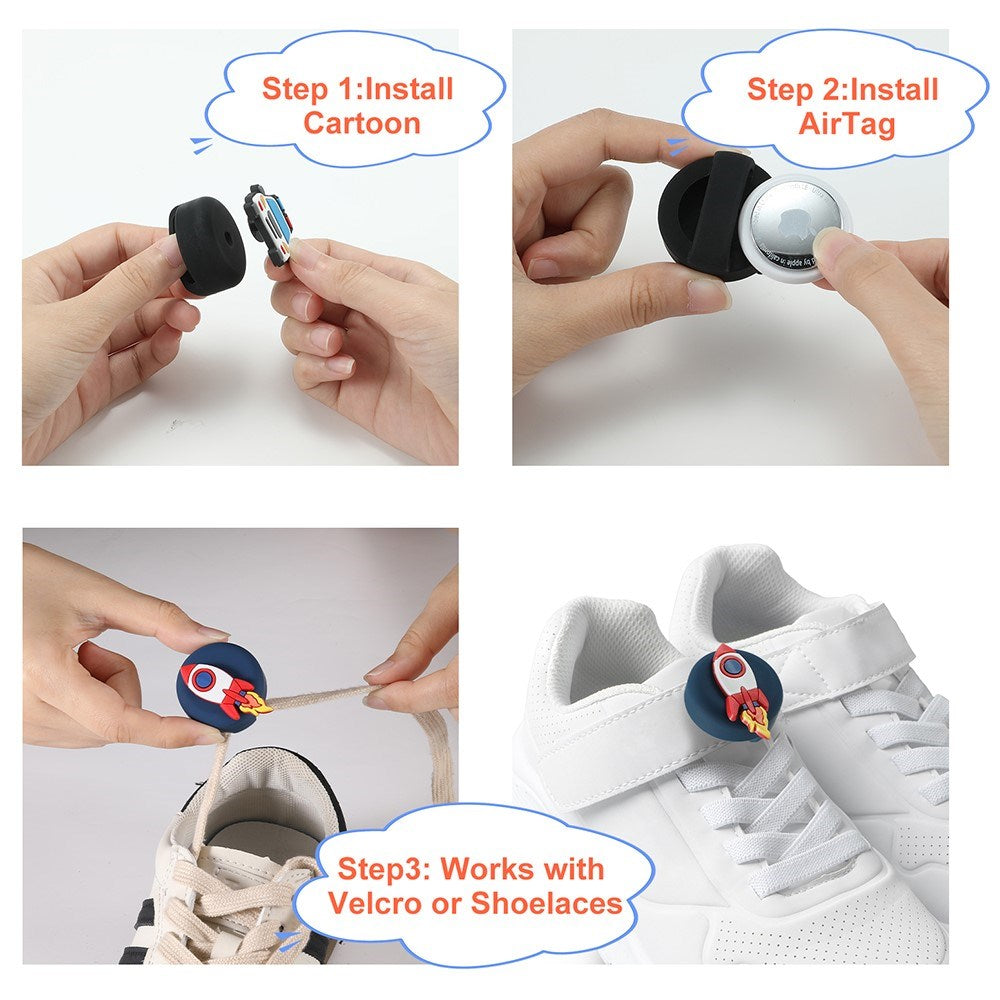 Apple AirTag 1. & 2. Gen. Silikon Holder for Sko med Motiv - Game Controller