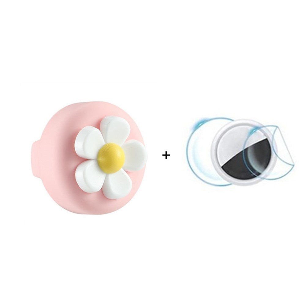 Apple AirTag 1. & 2. Gen. Silikon Holder for Sko med Motiv - Blomst