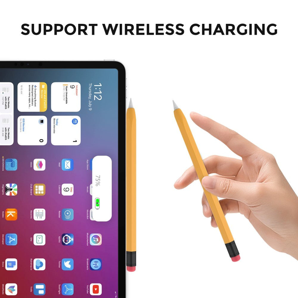 Apple Pencil 2 Gen. Fleksibelt Blyant Silikondeksel - Oransje