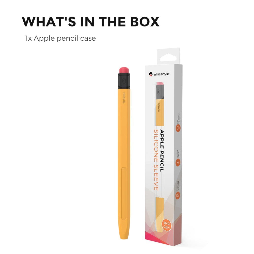 Apple Pencil 2 Gen. Fleksibelt Blyant Silikondeksel - Oransje