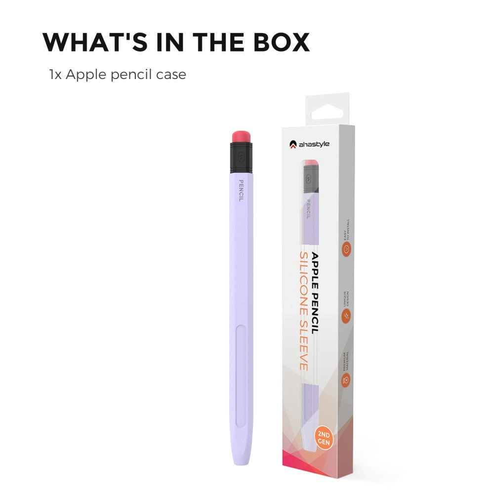Apple Pencil 2 Gen. Fleksibelt Blyant Silikondeksel - Lilla