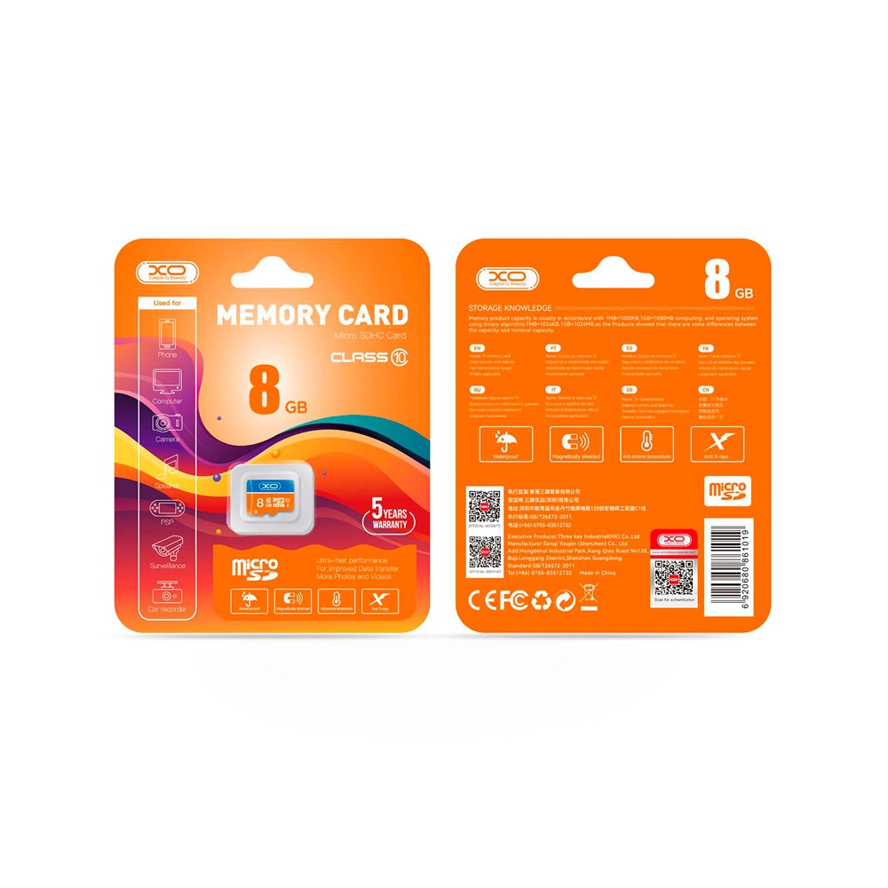 XO microSDHC Minnekort 8GB