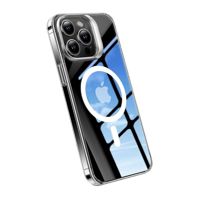 TORRAS iPhone 15 Lstand Hybrid Plast Deksel - MagSafe Kompatibel - Gjennomsiktig