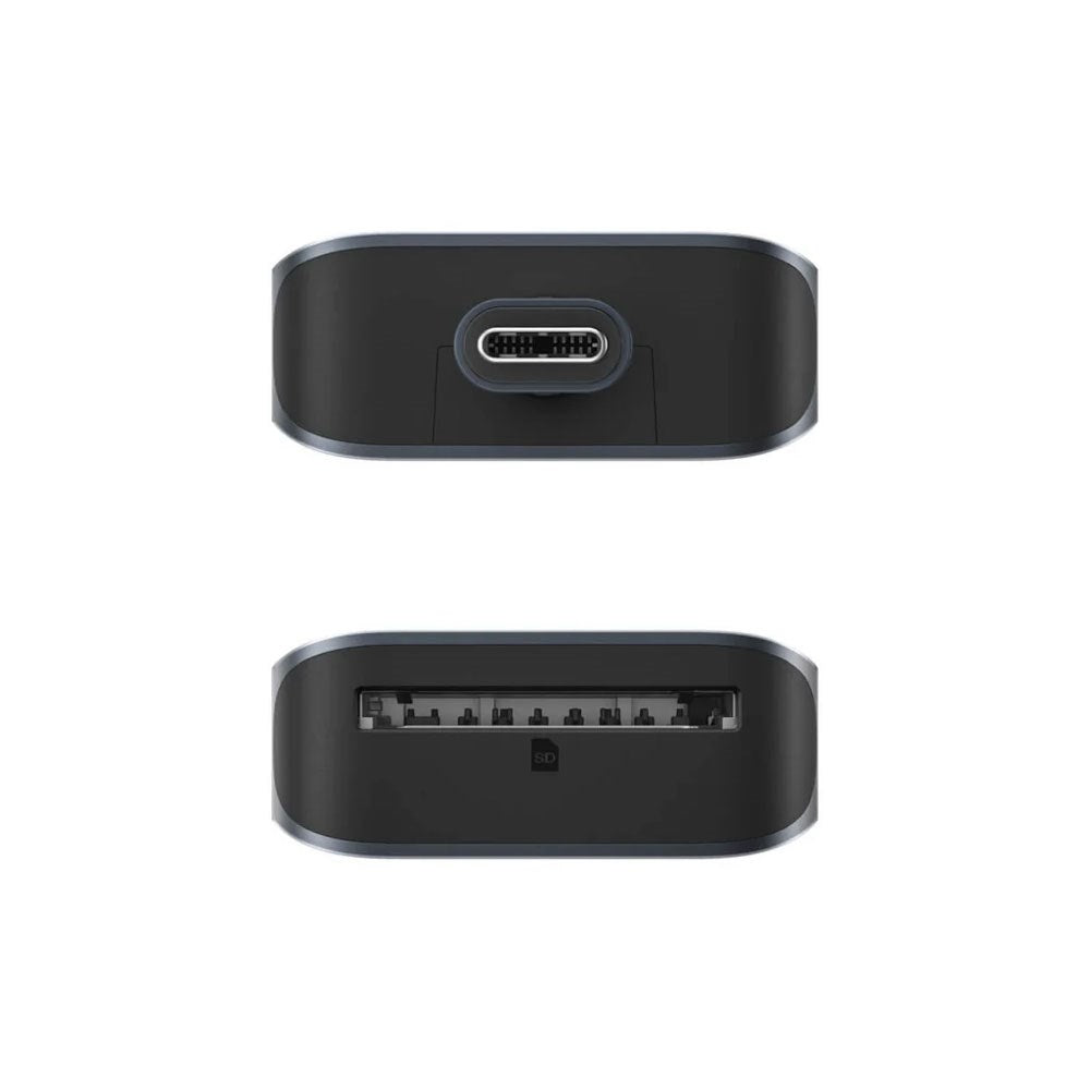 Hyper HyperDrive Ecosmart 6-i-1 USB-C-Hub med USB-A / USB-C / HDMI / Ethernet / SD-Kort – Grå