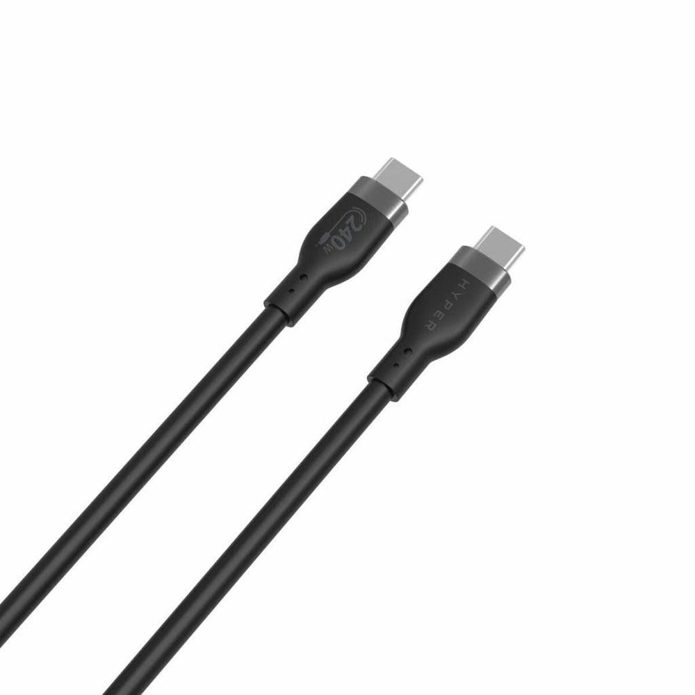 Hyper HyperJuice 240W Silikon USB-C til USB-C Kabel - 1m - Svart