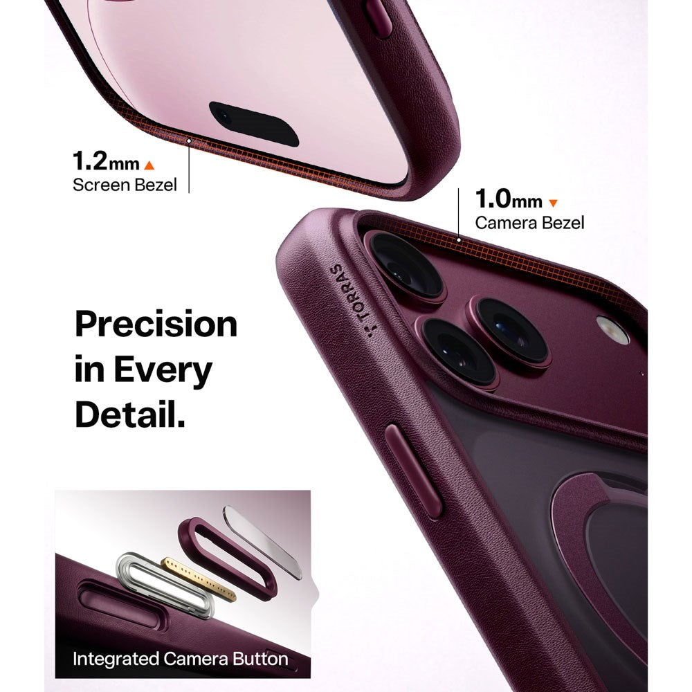 iPhone 18 Pro / 17 Pro TORRAS Ostand Q3 Spin Deksel - MagSafe Kompatibel - Lilla