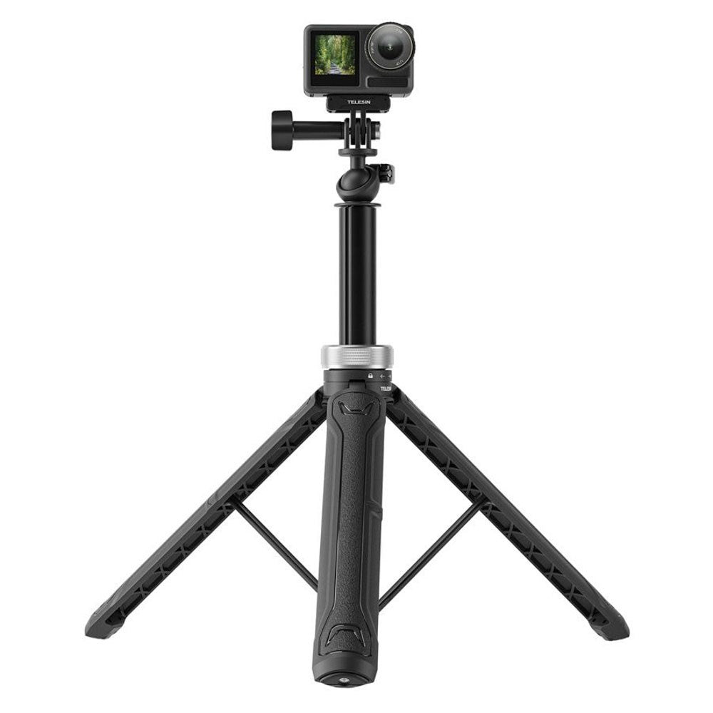 TELESIN 3-i-1 Selfiestang med Stativ for Actionkamera - Svart