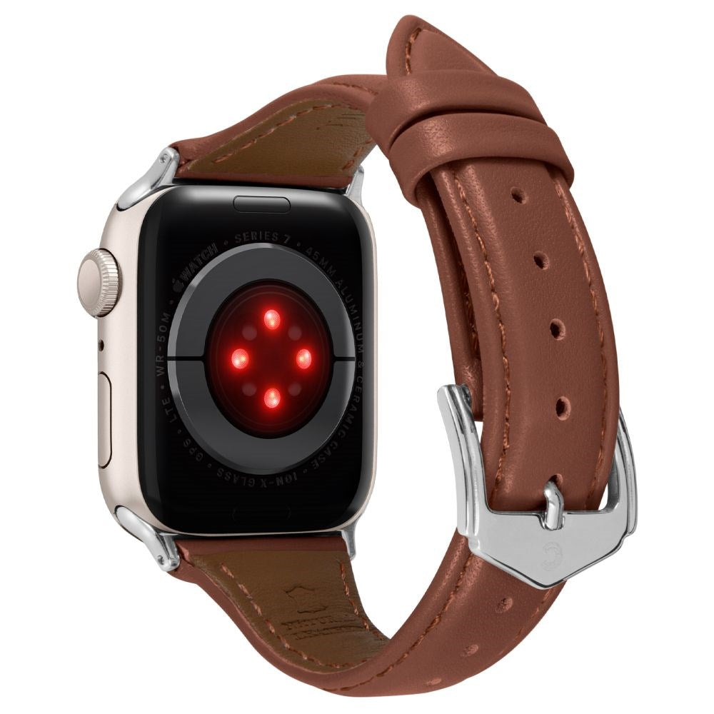 Apple Watch (38/40/SE/41/42mm) Cyrill Reim i Ekte Skinn - Klassisk Utseende - Brun