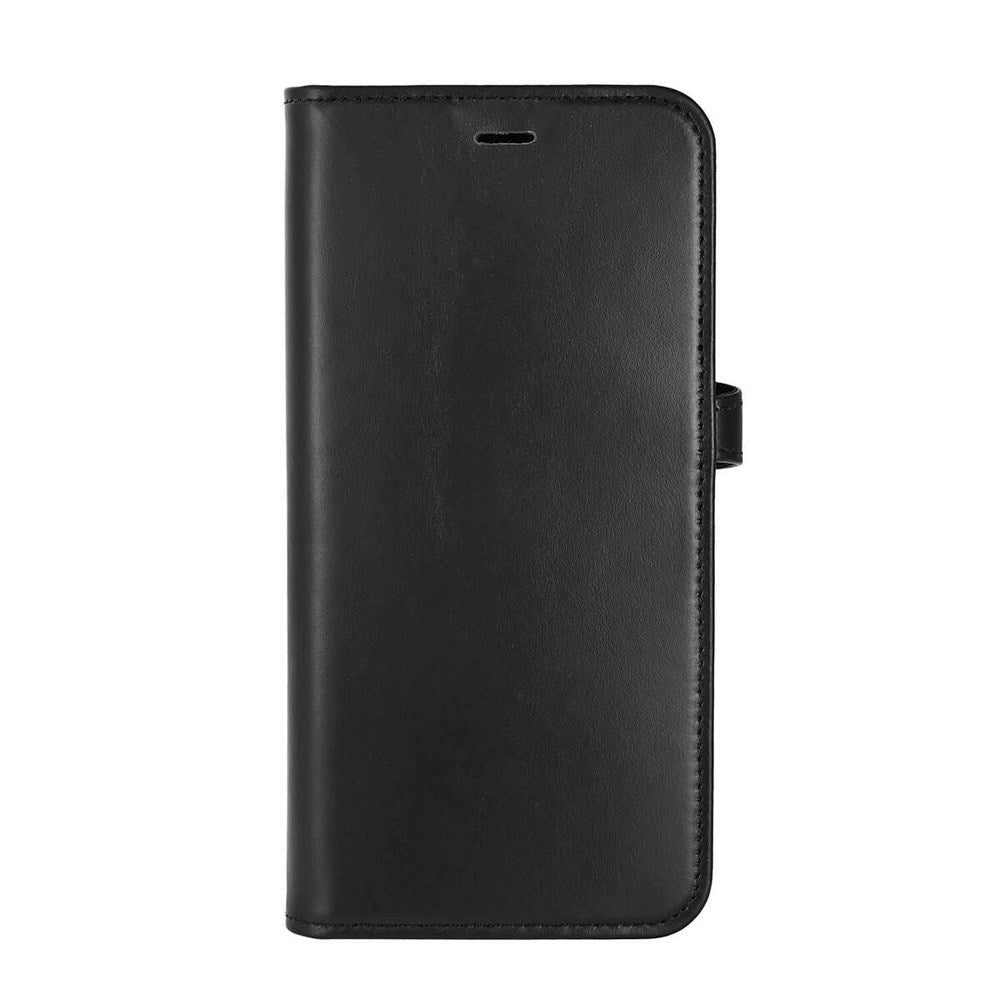 iPhone 16 Plus Buffalo 2-i-1 Magnet Flip-Deksel i Ekte Skinn med Lommebok - MagSafe Kompatibel - Svart