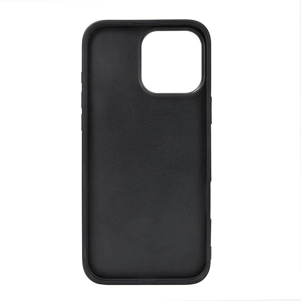 iPhone 16 Pro Max Buffalo Ekte Skinn Deksel - MagSafe Kompatibel - Svart