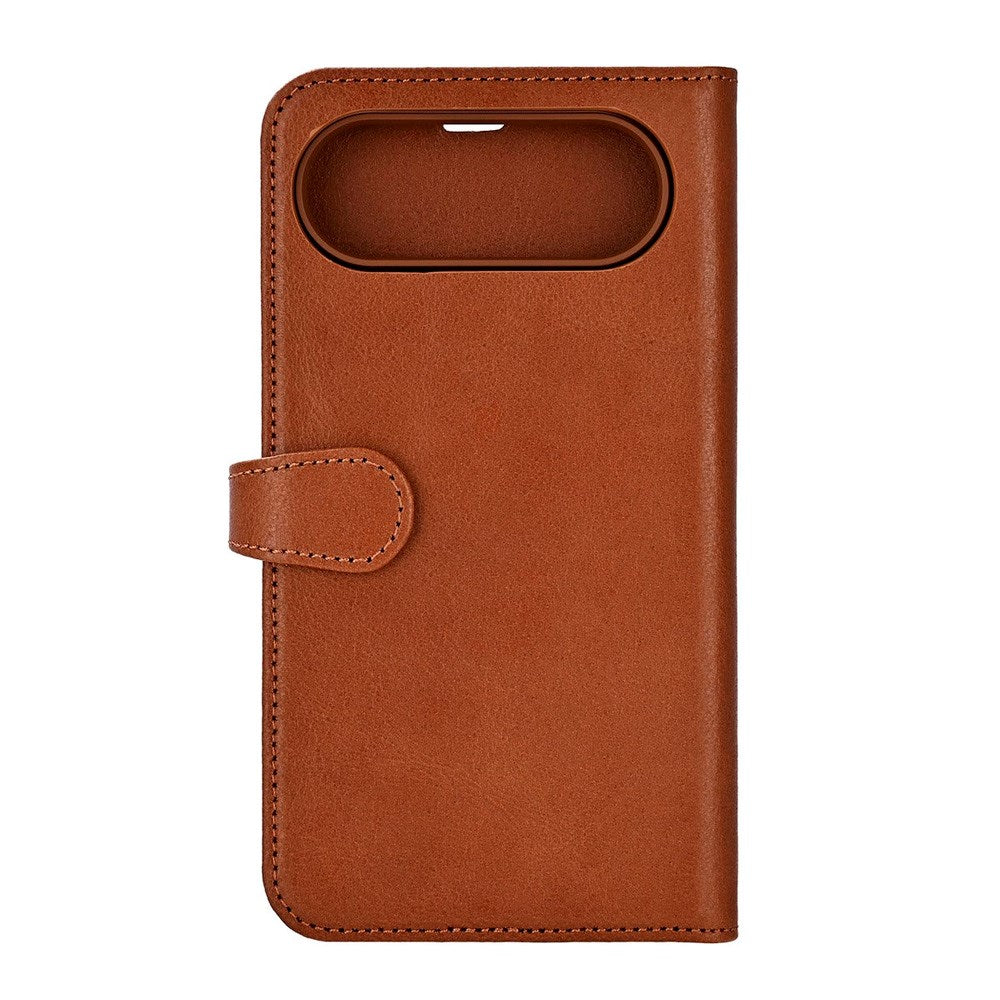 iPhone Air Buffalo 2-i-1 Ekte Skinn Flip Deksel - Brun