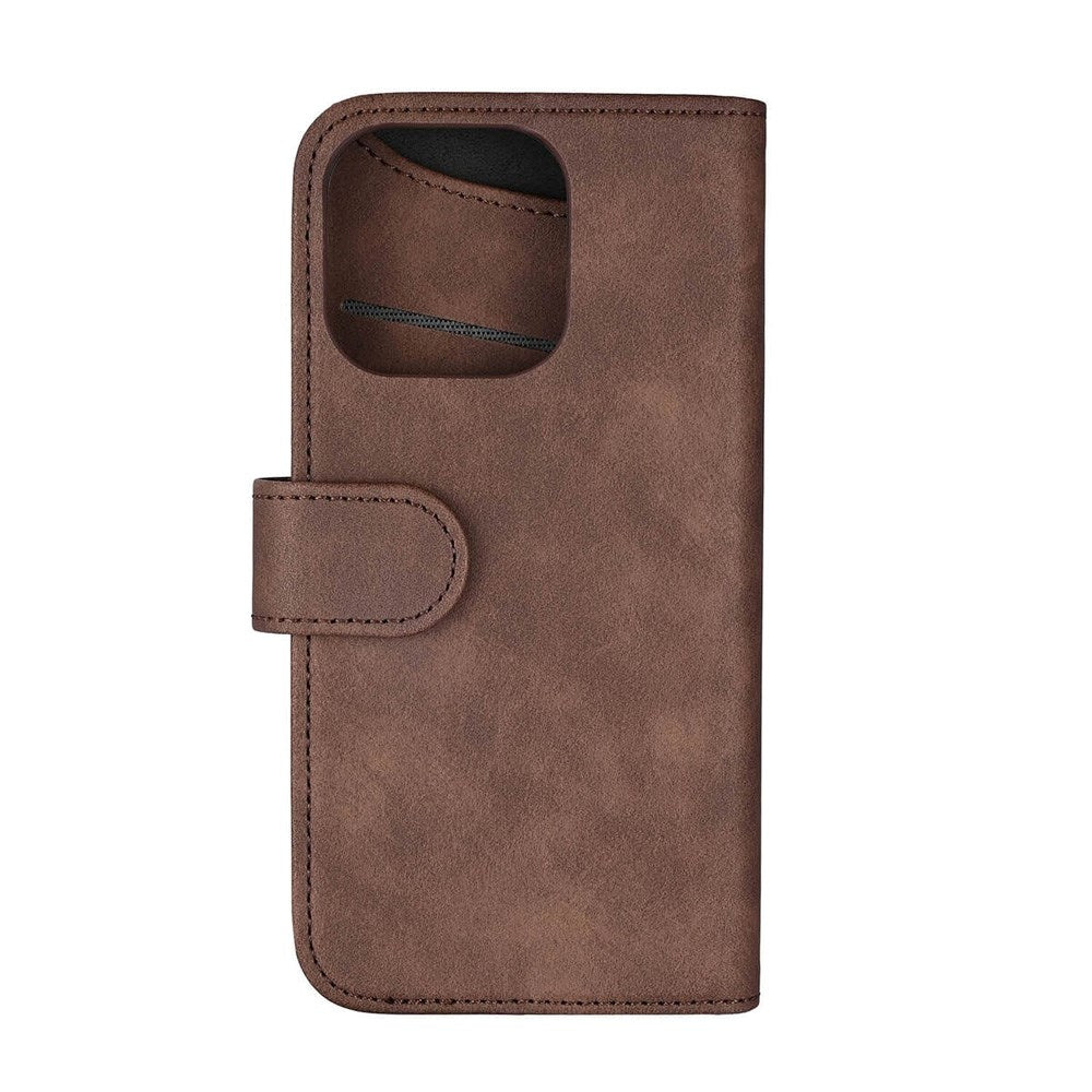 iPhone 16 Pro GEAR Wallet - Flip Deksel i Kunstskinn med Lommebok for 3 Kort - Brun