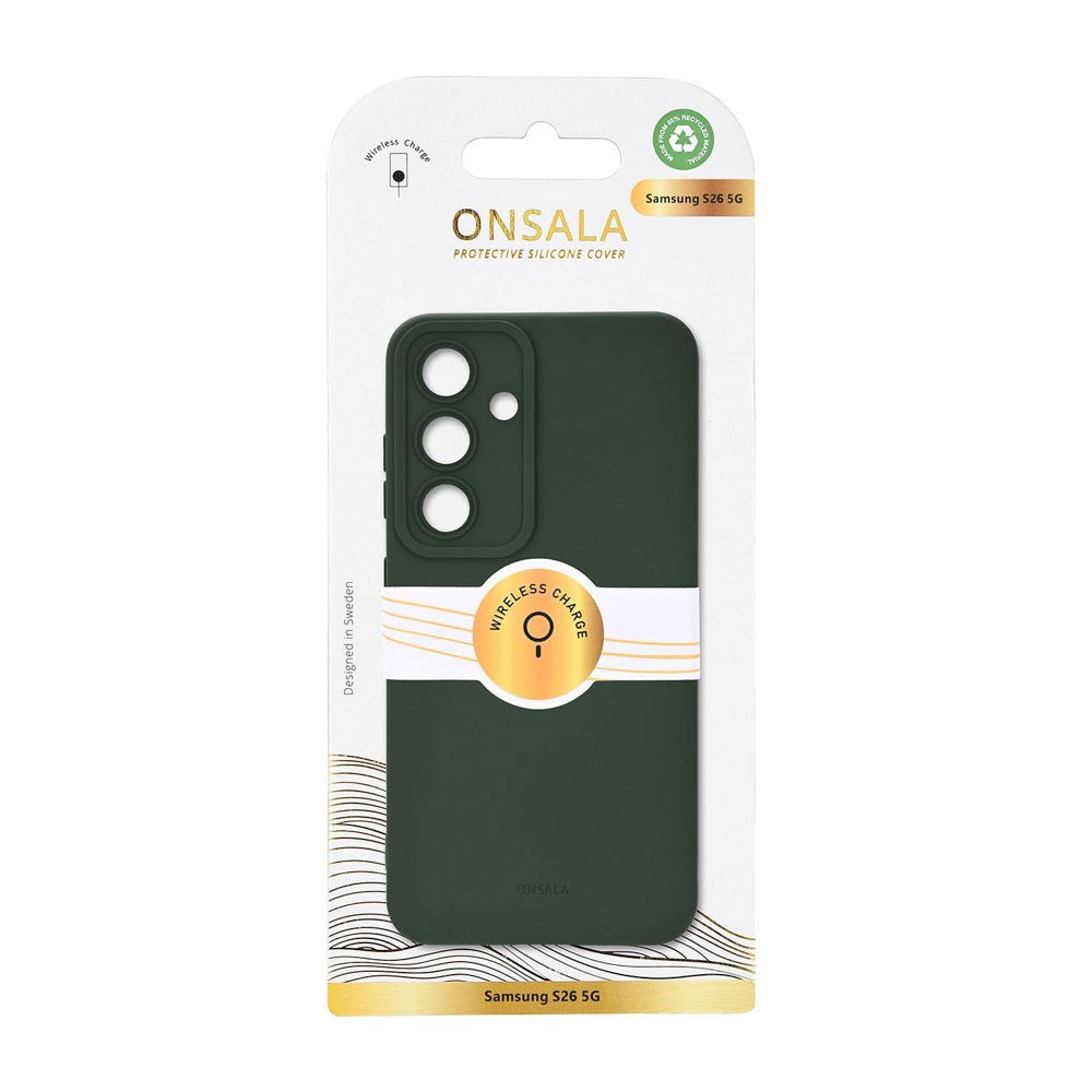 Samsung Galaxy S26 Onsala Silikon Deksel - MagSafe Kompatibel - Olive Green