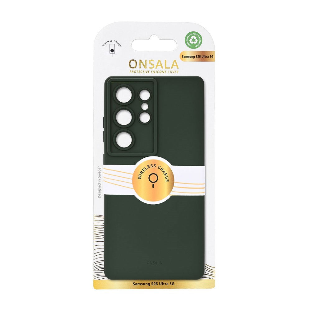 Samsung Galaxy S26 Ultra Onsala Silikon Deksel - MagSafe Kompatibel - Olive Green