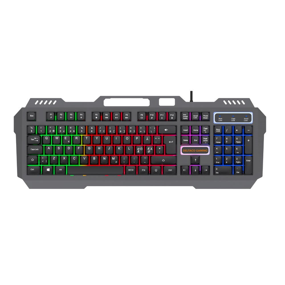 Deltaco DK130 Spilltastatur med RGB-Belysning – Nordisk Layout – Svart