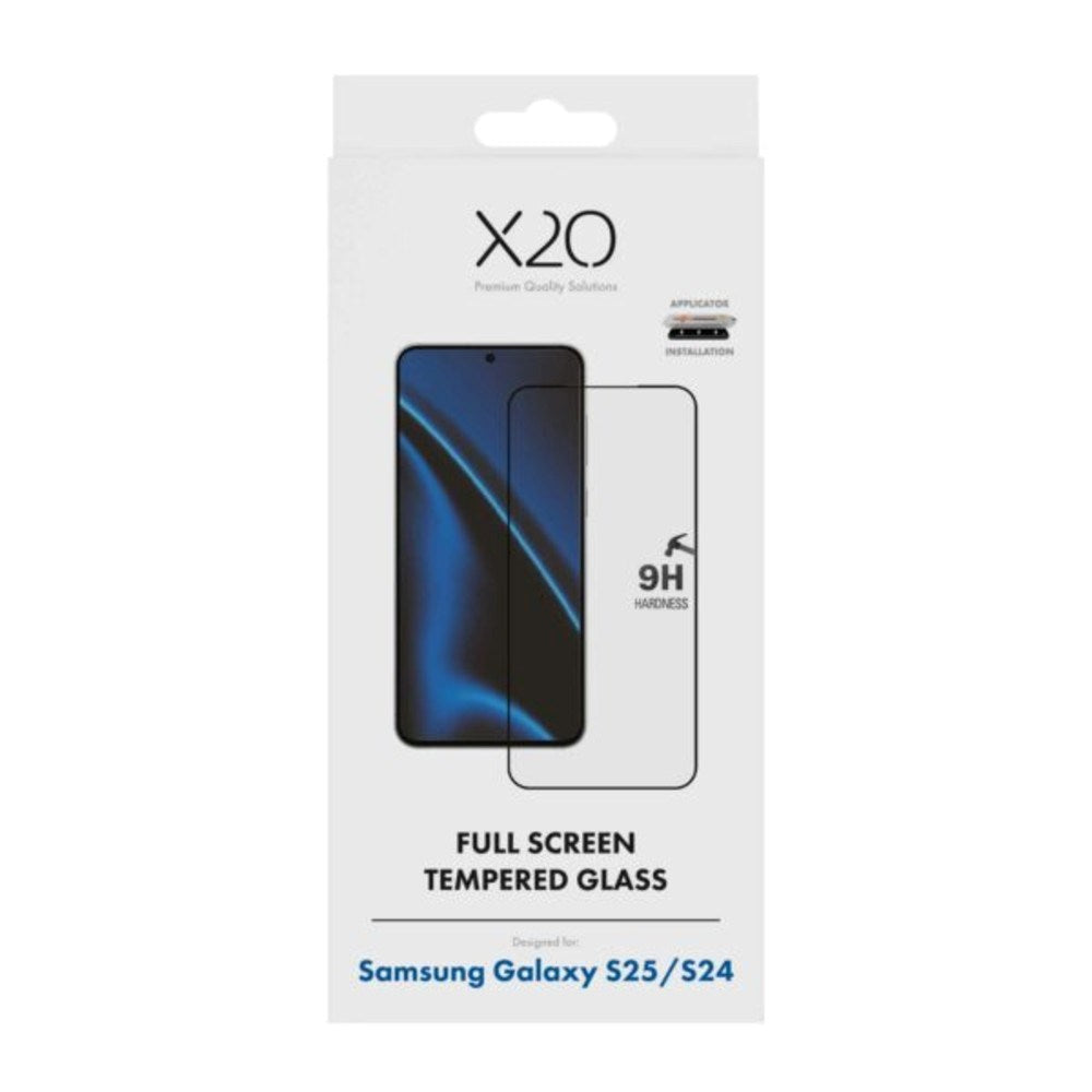Samsung Galaxy S25 / S24 X2O 9H Full Fit Herdet Skjermbeskyttelsesglass - Gjennomsiktig