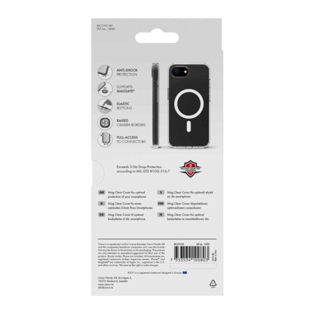 iPhone 17e / 16e X2O Mag Clear Deksel - MagSafe Kompatibel - Gjennomsiktig