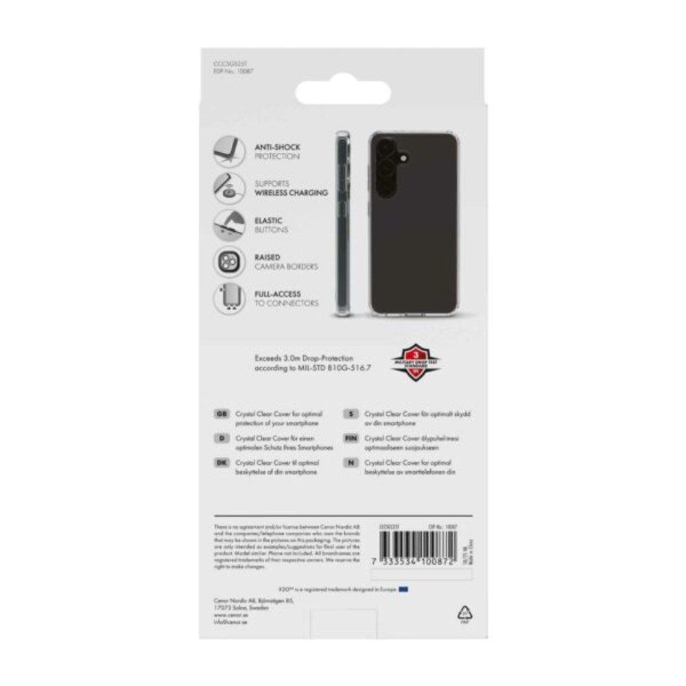 Samsung Galaxy S25 X2O Crystal Clear Hybrid Deksel - Gjennomsiktig