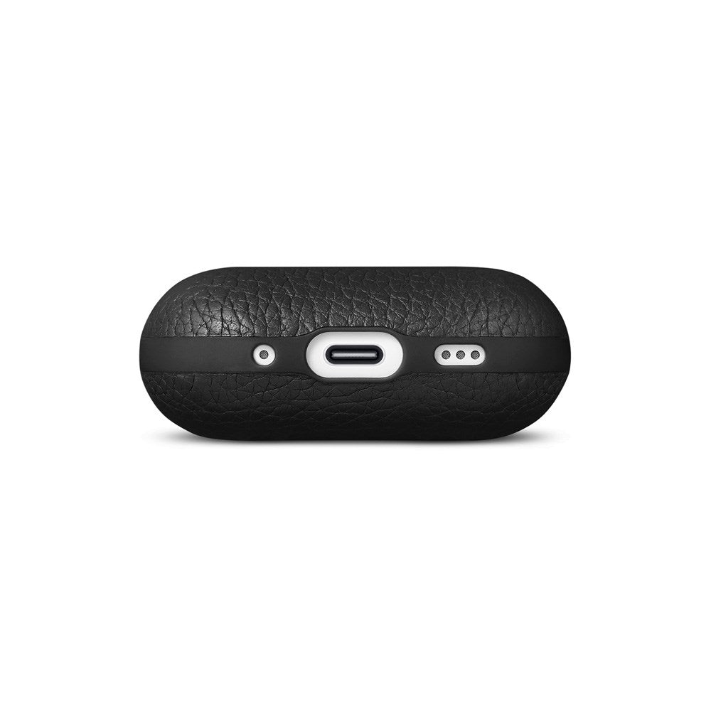 WOOLNUT Apple AirPods Pro (3. gen.) Ekte Skinn Deksel - Svart