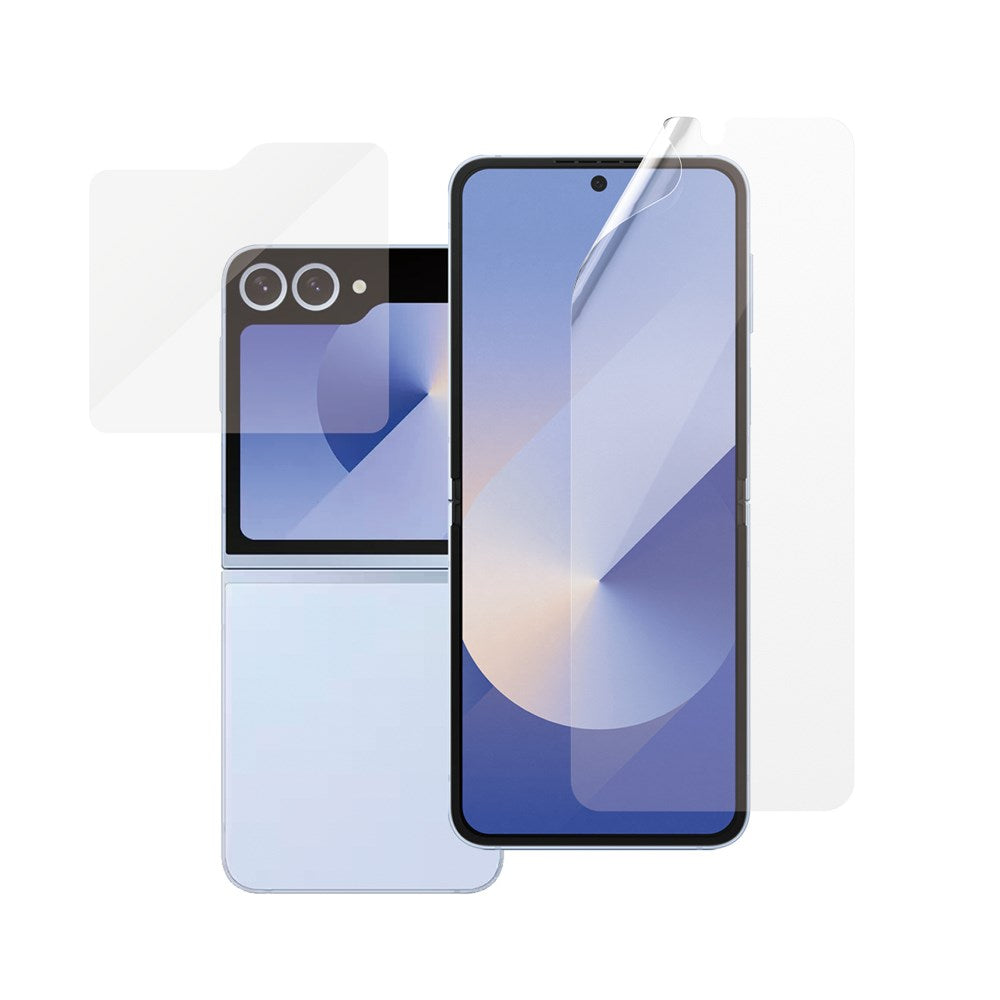 Samsung Galaxy Z Flip7 FE / Flip6 PanzerGlass FlipFoldFlex Skjermbeskyttelse - Platinum Strength - Gjennomsiktig