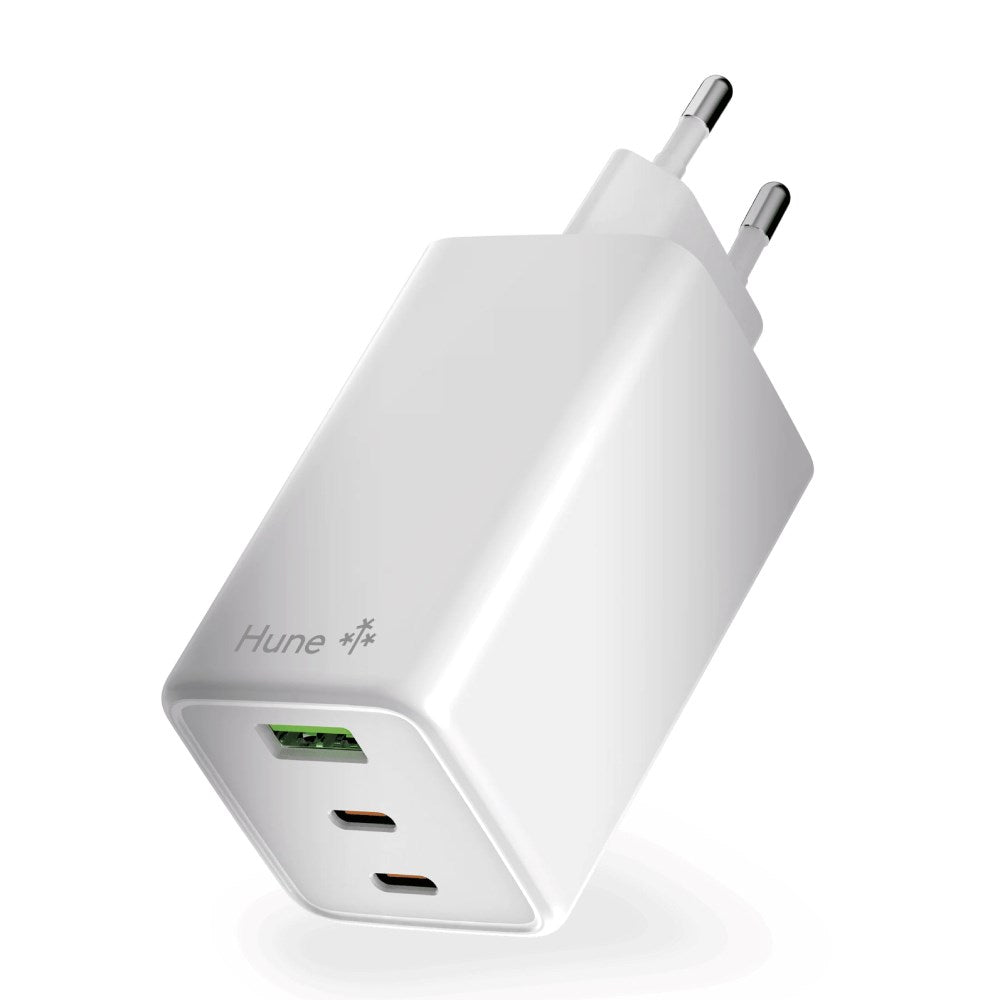 Hune Huron 100W Vegglader med 2 x USB-C 1 x USB-A - Hvit