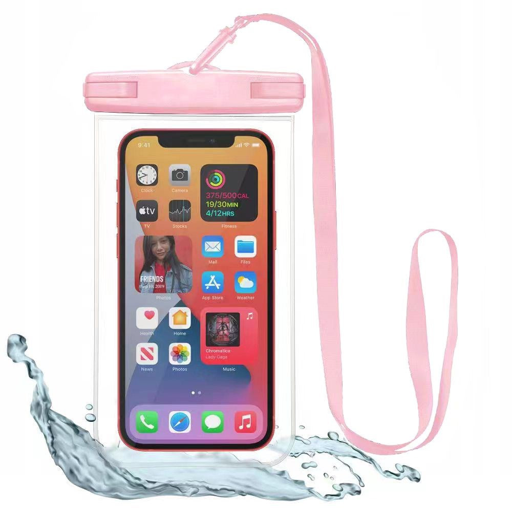 Tech-Protect Universal Vanntett Case Etui - Rosa / Gjennomsiktig (Maks. Mobil: 163 x 90 x 10 mm)