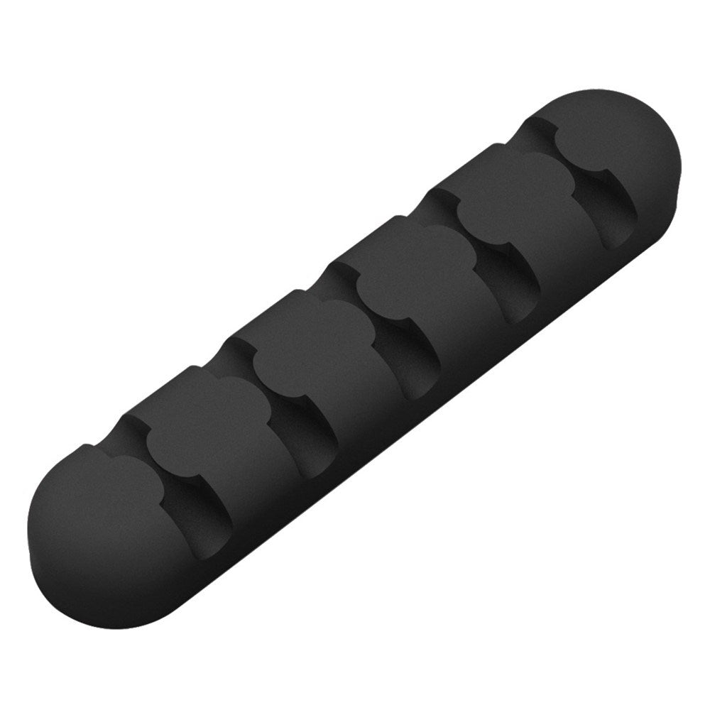 Selvklebende Kabelorganisator - 5 x Holdere - Svart