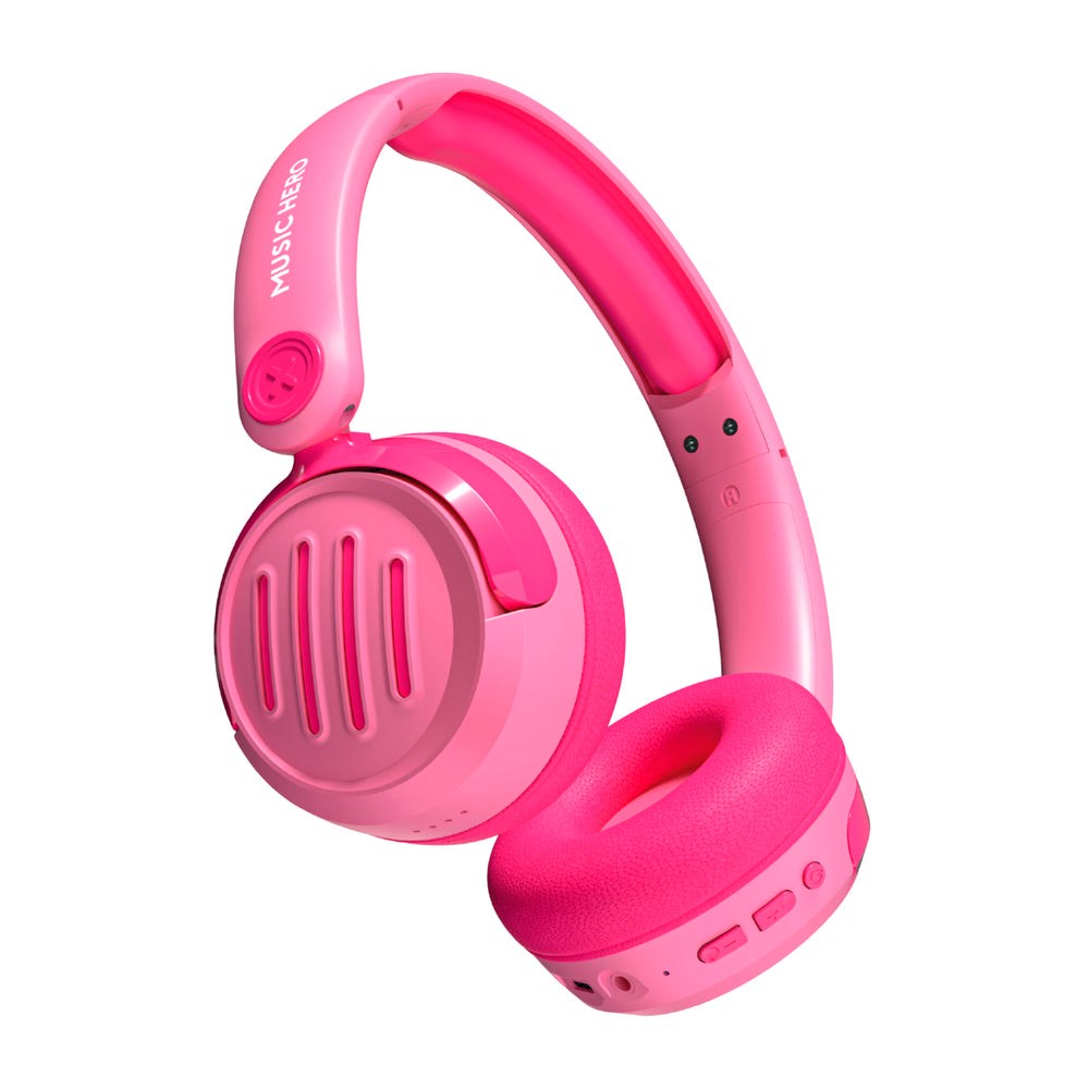 MUSIC HERO Kids Trådløse On-Ear Hodetelefoner for Barn - Rosa