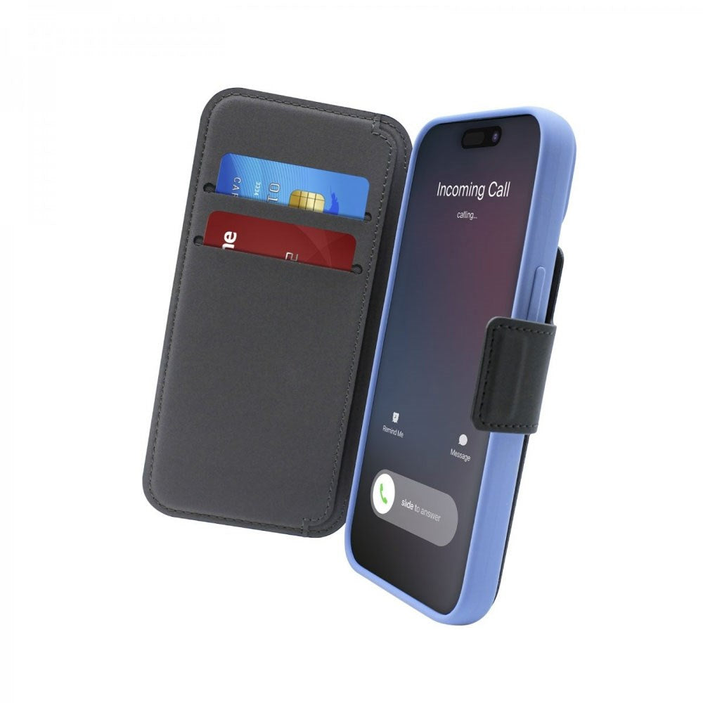iPhone 14 Pro Max / 13 Pro Max Puro Folio Flip Deksel med Lommebok - MagSafe Kompatibel - Svart