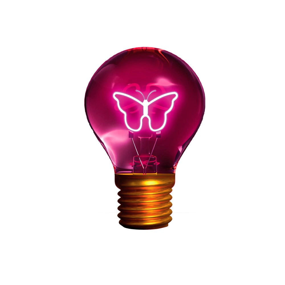 SBS Bærbar Oppladbar Pære Bordlampe - Sommerfugl