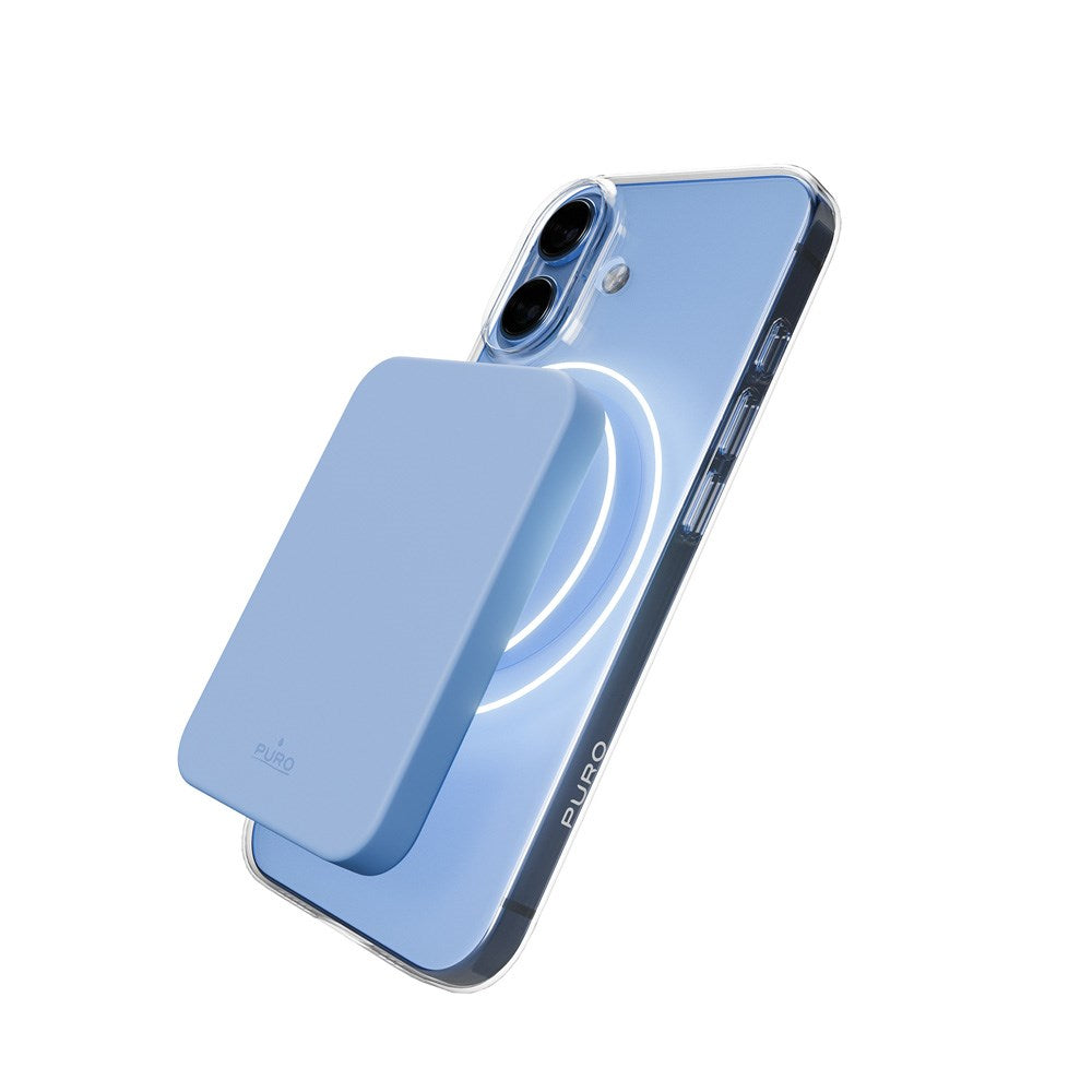 iPhone 17 PURO LITE MAG Hybrid Deksel - MagSafe Kompatibel - Gjennomsiktig / Blå