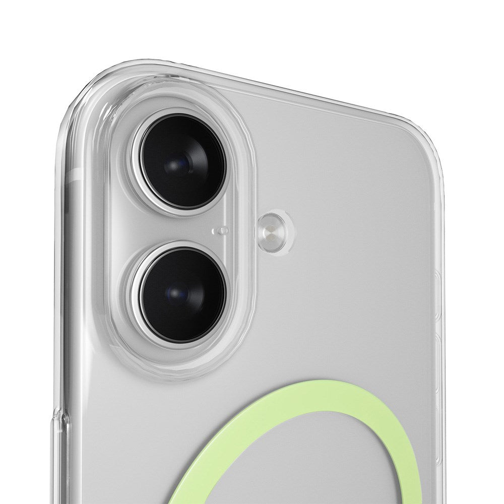iPhone 17 PURO LITE MAG Hybrid Deksel - MagSafe Kompatibel - Gjennomsiktig / Grønn