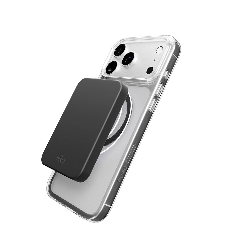 iPhone 17 Pro Max PURO LITE MAG Hybrid Deksel - MagSafe Kompatibel - Gjennomsiktig / Svart