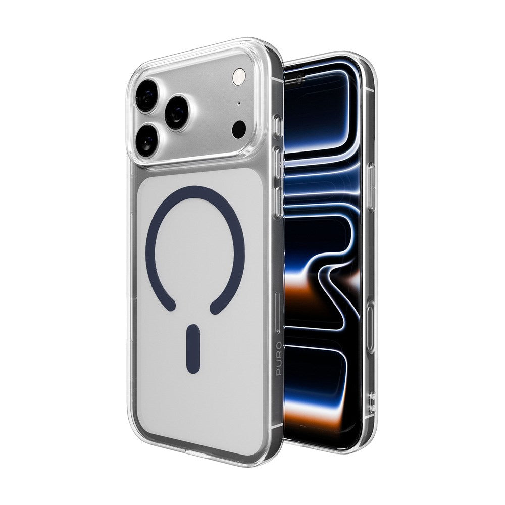 iPhone 17 Pro Max PURO LITE MAG Hybrid Deksel - MagSafe Kompatibel - Gjennomsiktig / Blå