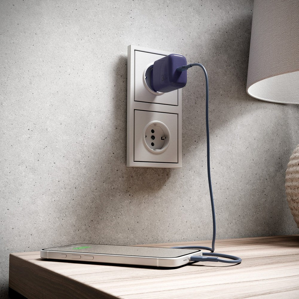 Puro Pro Lite Vegglader 30W med 1 x USB-C & Power Delivery - Mørk Blå